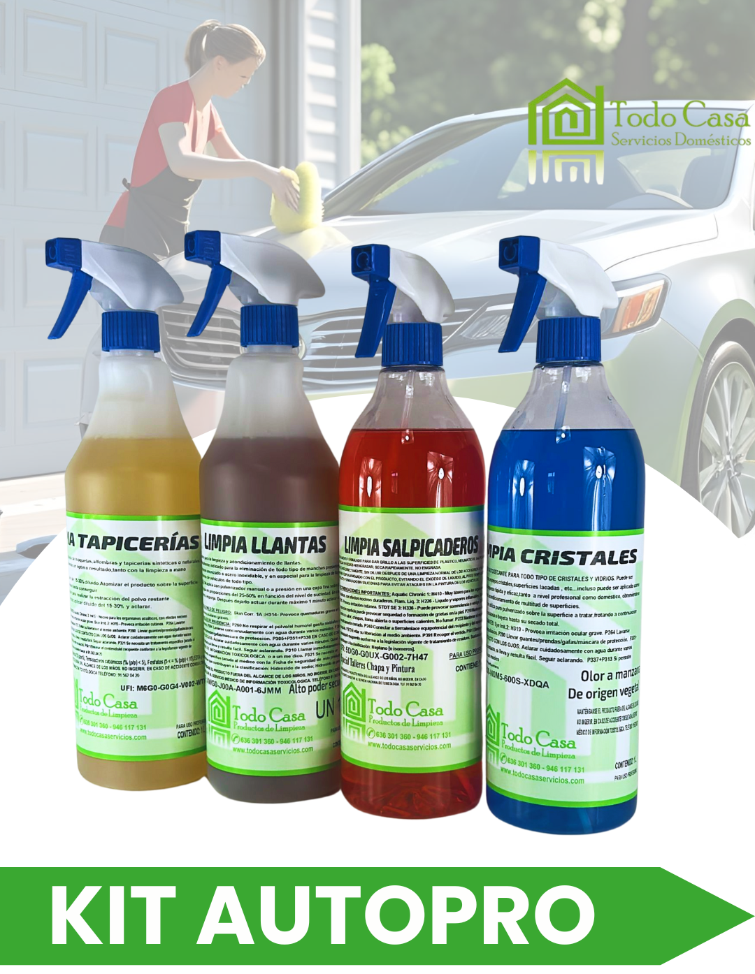 KIT TODOCASA AUTOPRO: Limpieza profesional para tu vehículo desde cas