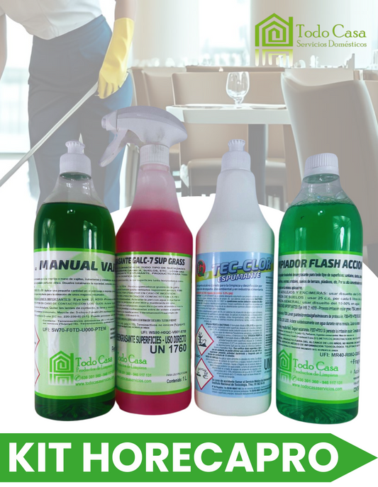 KIT TODOCASA HORECAPRO: Limpieza integral 360º para hostelería y restauración